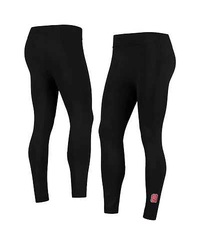 Women's ZooZatz Black Nc State Wolfpack Fleece Leggings