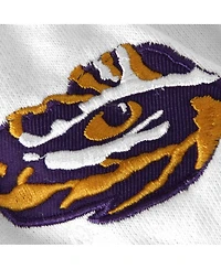 Women's Colosseum White Lsu Tigers Arched Name Full-Zip Hoodie