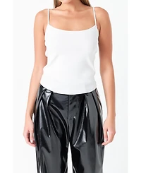 Women's Round Hem Knit Tank Top