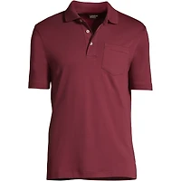 Lands' End Men's Tall Short Sleeve Cotton Supima Polo Shirt with Pocket
