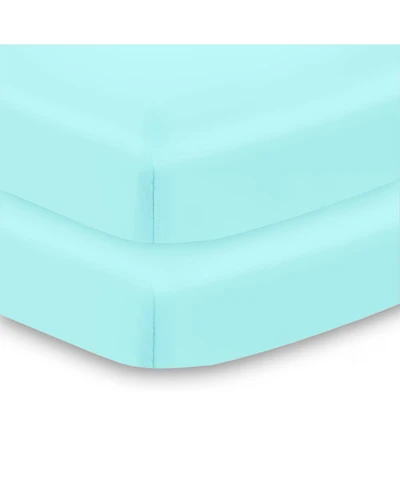 BreathableBaby All-in-One Fitted Sheet & Waterproof Cover for 38" x 24" Mini Crib Mattress (2-Pack)