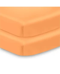 BreathableBaby All-in-One Fitted Sheet & Waterproof Cover for 38" x 24" Mini Crib Mattress (2-Pack)