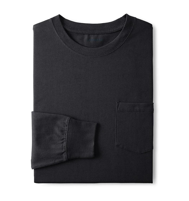 Lands' End Men's Super-t Long Sleeve T-Shirt with Pocket
