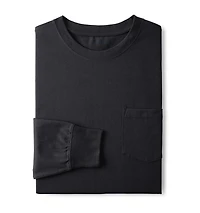 Lands' End Men's Super-t Long Sleeve T-Shirt with Pocket