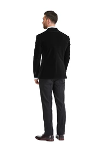 Gino Vitale Men's 2-Piece Velvet Birdseye Lapel Slim-Fit Tuxedo