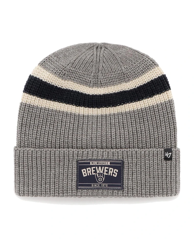Men's '47 Brand Graphite Milwaukee Brewers Penobscot Cuffed Knit Hat