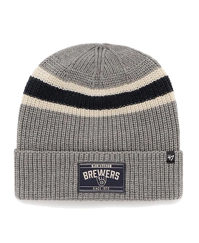 Men's '47 Brand Graphite Milwaukee Brewers Penobscot Cuffed Knit Hat