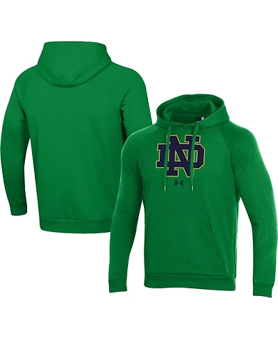 Men's Under Armour Notre Dame Fighting Irish Primary School Logo All Day Raglan Pullover Hoodie