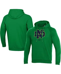 Men's Under Armour Notre Dame Fighting Irish Primary School Logo All Day Raglan Pullover Hoodie