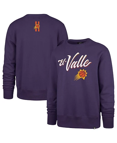 Men's '47 Brand Purple Phoenix Suns 2023/24 City Edition Postgame Headline Crew Pullover Sweatshirt