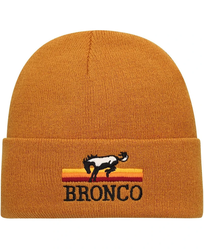 Men's American Needle Brown Bronco Bronco Cuffed Knit Hat