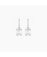 Sterling Silver 18k Gold Plated Sparkle Dangling Pendant Hoop Earrings