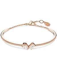 Swarovski Rose Gold-Tone Mesmera Mixed Cuts Bangle Bracelet & Pendant Necklace Set, 15" + 2-3/4" extender
