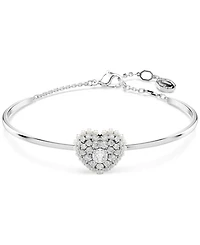 Swarovski Silver-Tone Hyperbola Heart Bangle Bracelet