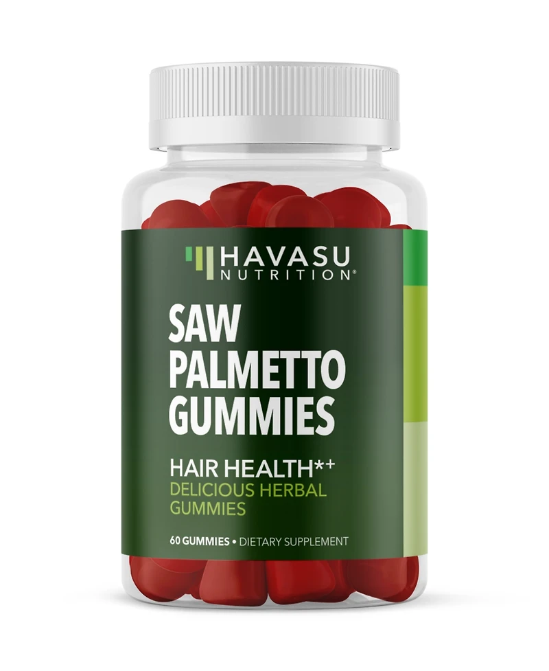 Saw Palmetto Gummies, Raspberry Flavored, Havasu Nutrition, 60ct