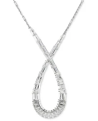 Swarovski Rhodium-Plated Mixed Crystal Infinity Pendant Necklace, 15" + 2-3/4" extender