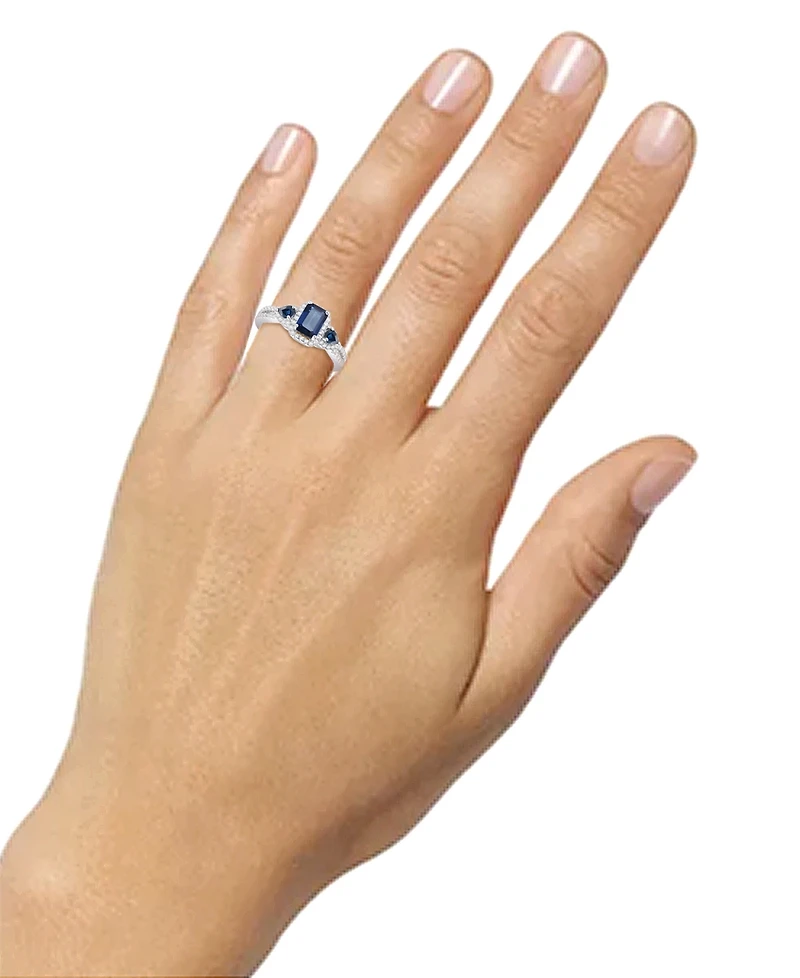 Emerald (1-1/3 ct. t.w.) & Diamond Ring (1/3 ct. t.w.) in 14k Gold (Also in Ruby & Sapphire)