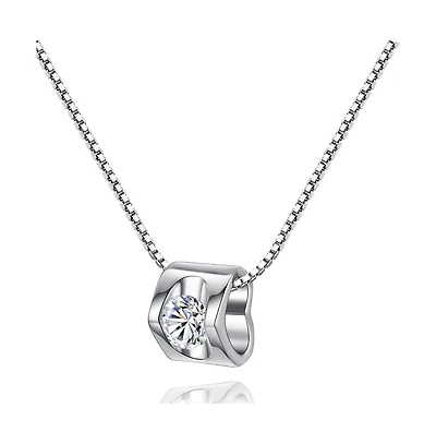 Cubic Zirconia Heart Pendant Necklace