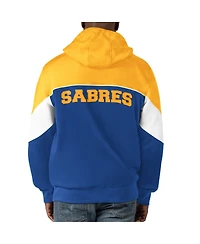 Men's Starter Royal, Gold Buffalo Sabres Power Forward Full-Zip Hoodie