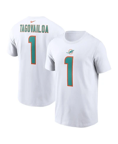 Men's Nike Tua Tagovailoa White Miami Dolphins Player Name and Number T-shirt