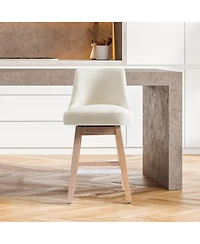 26" Upholstered Swivel Counter Height Bar Stool