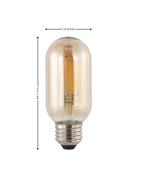 Industrial Non-Dimmable T45 4-Watt Led Edison Glass Bulbs with E26 Base (Pack of 6)