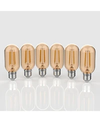 Industrial Non-Dimmable T45 4-Watt Led Edison Glass Bulbs with E26 Base (Pack of 6)