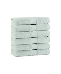 Aston & Arden Egyptian Cotton Luxury Hand Towels (Pack of 6), 600GSM, Seven Color Options, Jacquard Dobby Border, 16x30