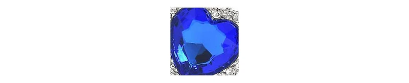 Sohi Women's Blue Heart Stone Pendant Necklace