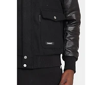 Saint Morta Mens Maverik Faux Sherpa Leather Jacket
