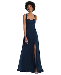 Contoured Wide Strap Sweetheart Maxi Dress