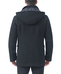 Bgsd Men Kenneth Wool Blend Car Coat with Bib