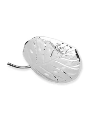 Classic Touch Stainless Steel Leaf Dish, 16" L