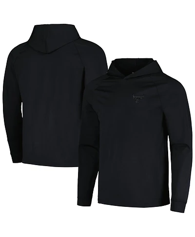 Men's LevelWear Black Chicago Bulls Performance Long Sleeve Hoodie T-shirt