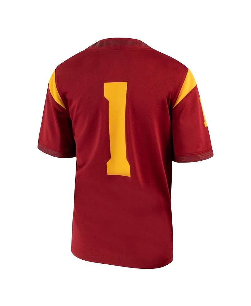 Big Boys Nike #1 Crimson Usc Trojans 1st Armored Division Old Ironsides Untouchable Football Jersey
