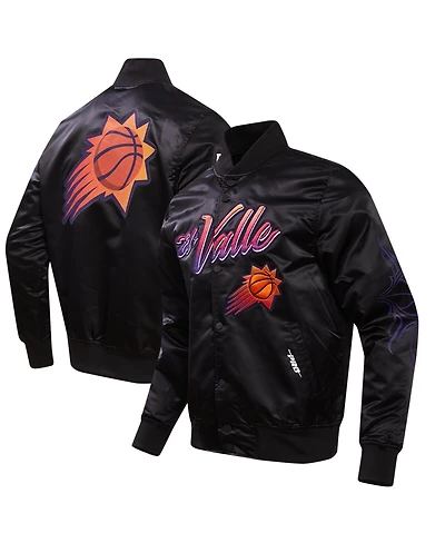Men's Pro Standard Black Phoenix Suns 2023/24 City Edition Satin Full-Snap Jacket