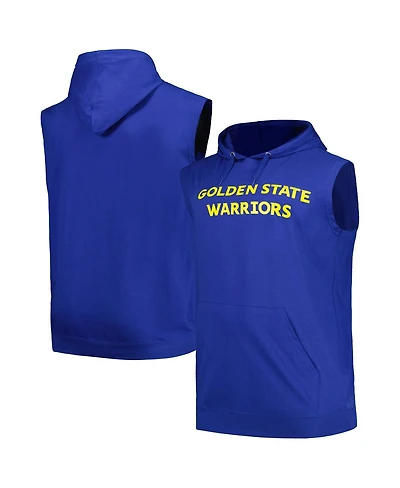 Men's Fanatics Royal Golden State Warriors Big and Tall Jersey Muscle Pullover Hoodie