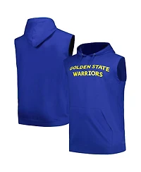Men's Fanatics Royal Golden State Warriors Big and Tall Jersey Muscle Pullover Hoodie