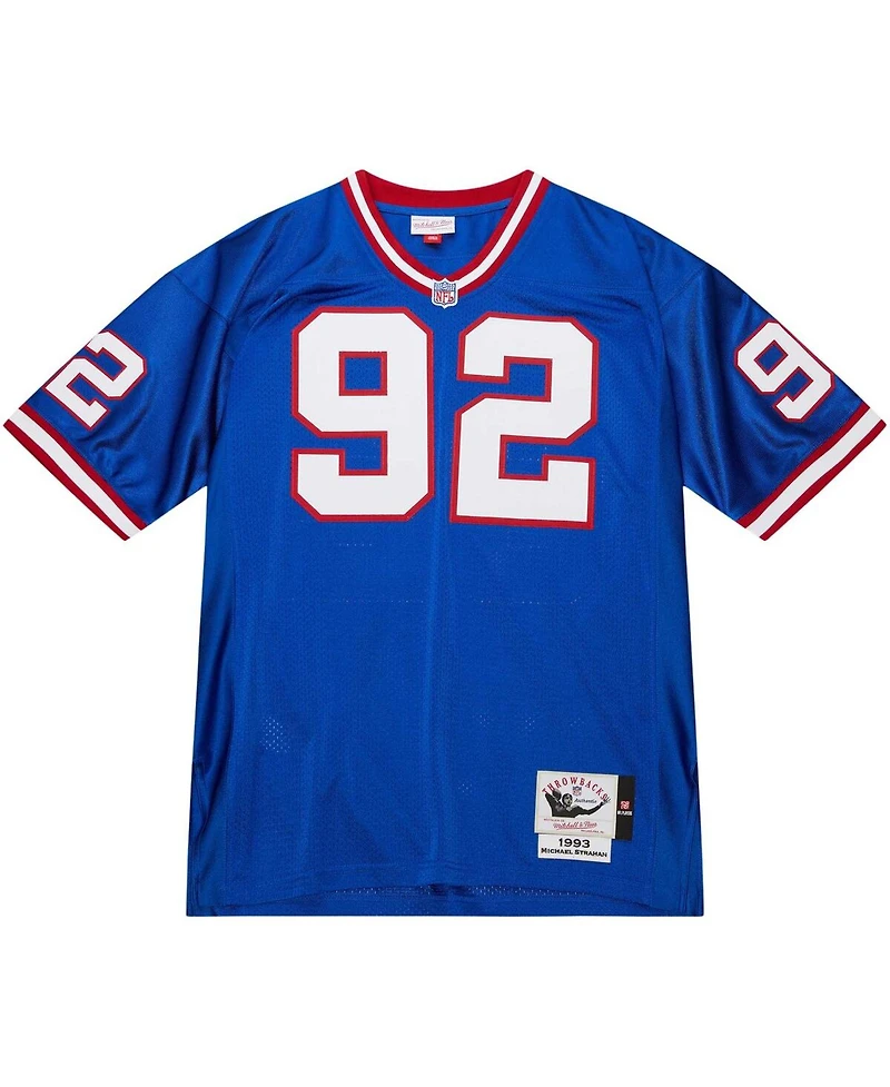 Men's Mitchell & Ness Michael Strahan Royal New York Giants 2004 Authentic Throwback Retired Player Jersey