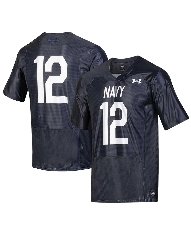 Men's Under Armour #12 Navy Navy Midshipmen Silent Service Replica Football Jersey