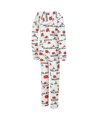 Women's Concepts Sport Cream Cleveland Browns Docket Hoodie Full-Zip Union Suit