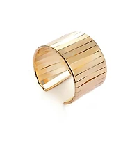 Sohi Women's Gold Metallic Statement Bracelet