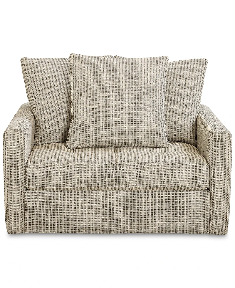 Pherie 51" Fabric Swivel Chair, Created for Macy's