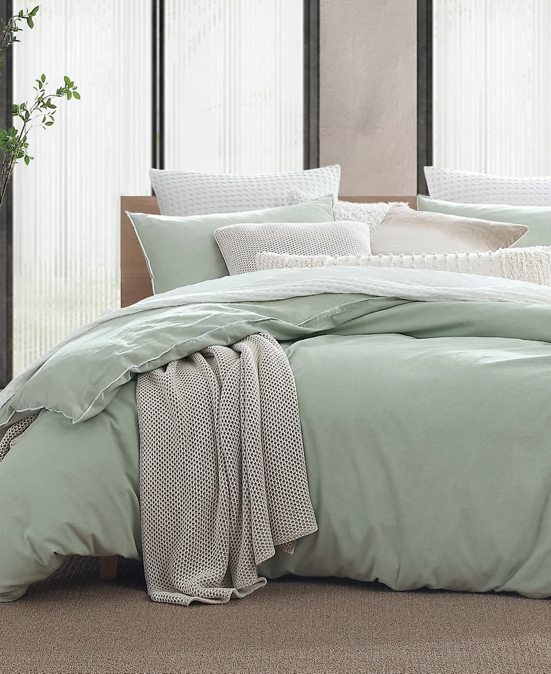 Dkny Pure Washed Linen 3 -Piece Duvet Cover Set, King