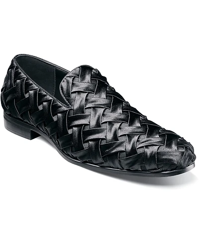 Stacy Adams Men's Savoir X-Cross Satin Slip-On Loafers