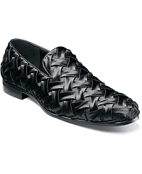 Stacy Adams Men's Savoir X-Cross Satin Slip-On Loafers