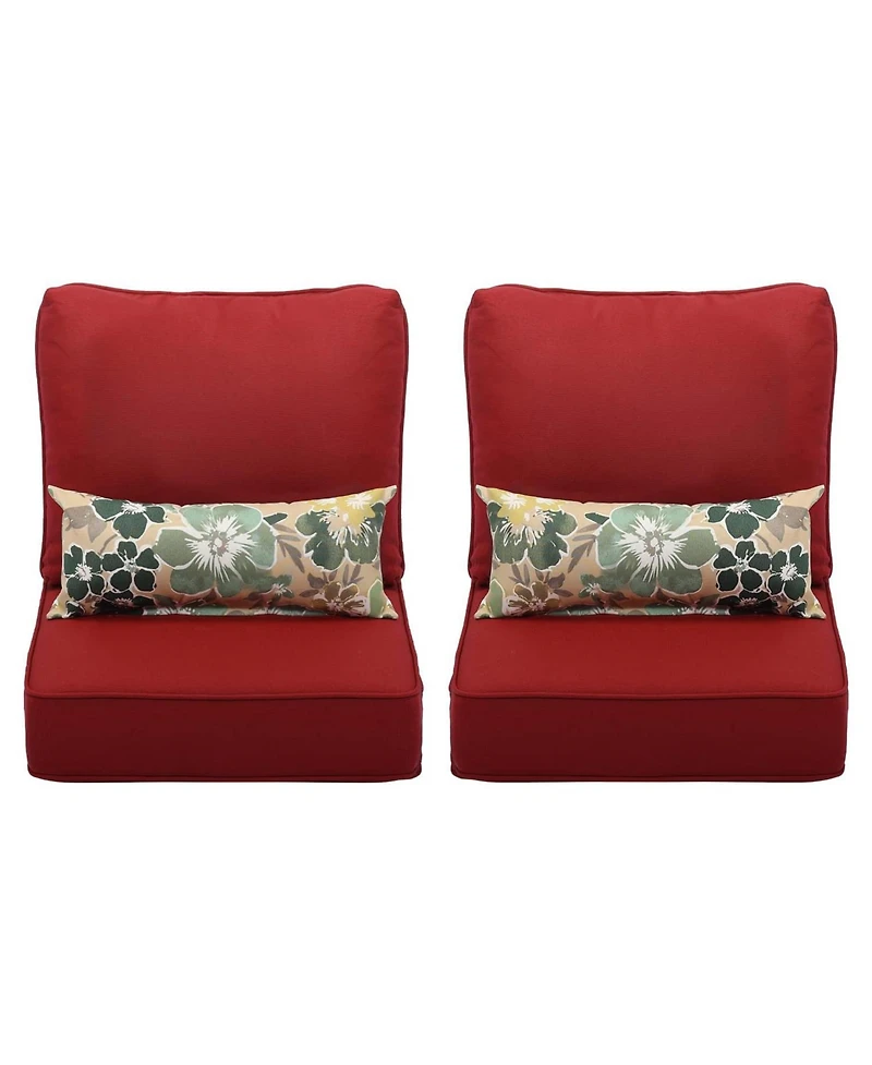 Aoodor Dining Chair Seat Cushion 22” W x 24” D x 5.1” H, Green Back Cushion for Indoor&Outdoor