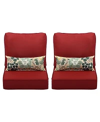 Aoodor Dining Chair Seat Cushion 22” W x 24” D x 5.1” H, Green Back Cushion for Indoor&Outdoor