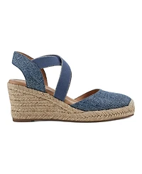 Easy Spirit Women's Meza Casual Strappy Espadrille Wedges Sandal