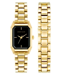 Anne Klein Women's Quartz Gold-Tone Alloy Watch Set, 20.5mm